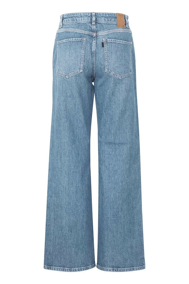 Pulz Vega Jeans Ultra Highwaist Wide Leg - Light Blue Denim
