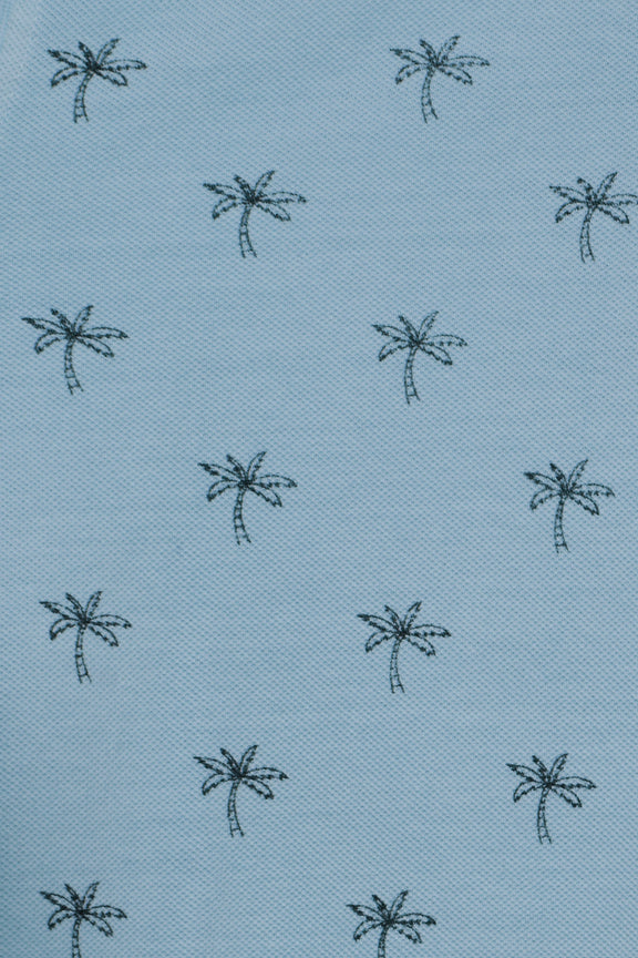 Blend Palm Tree Print Polo-shirt