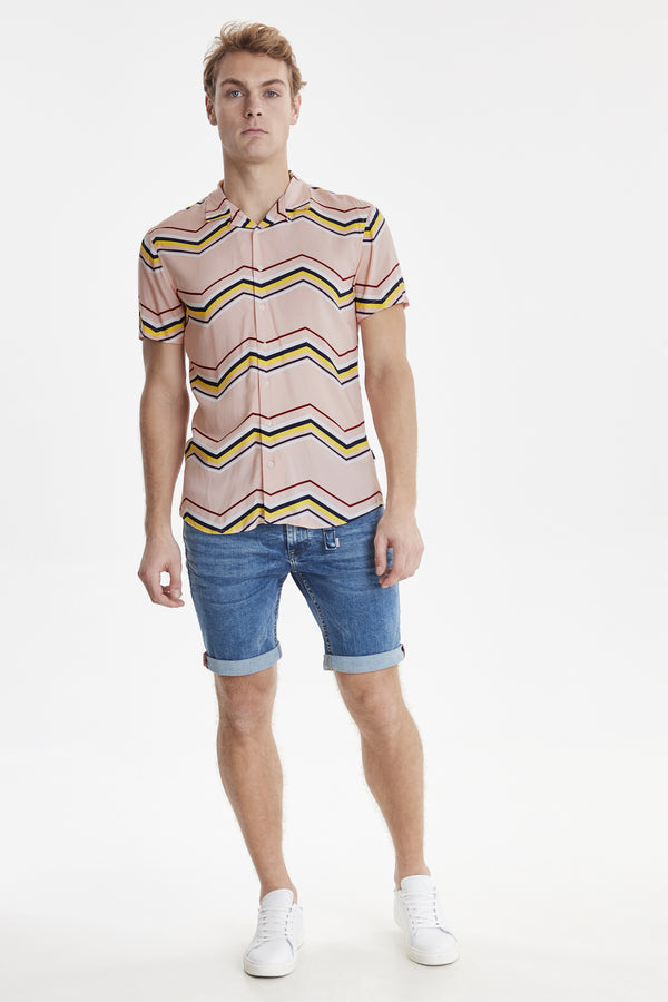 Blend Zig Zag Striped Festival Shirt