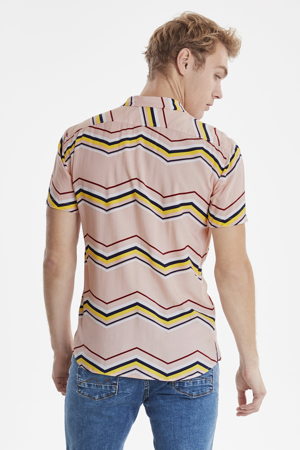 Blend Zig Zag Striped Festival Shirt