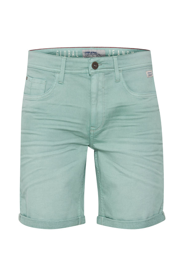 Blend Light Green Stretch Denim Shorts