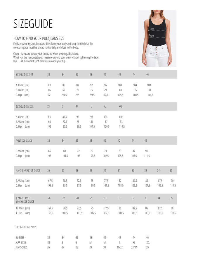 Pulz Emma Jeans Highwaist Skinny Leg - Medium Blue Denim