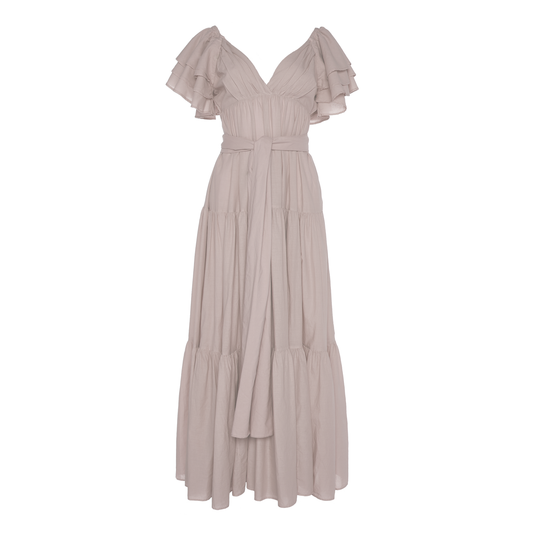 Devotion Loutro Long Dress - Off White