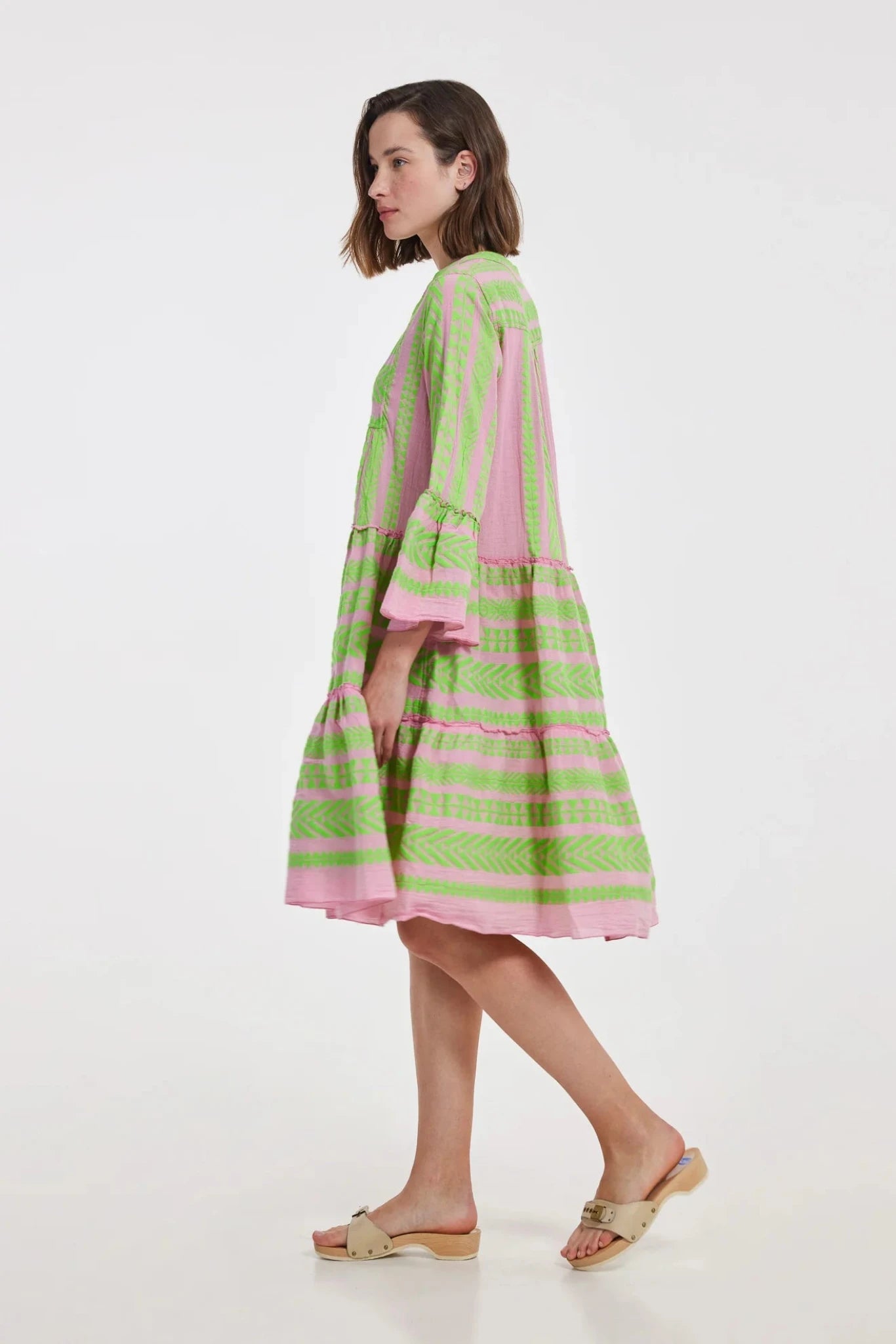Devotion Resort Ella Dress Green/Pink Hills Boutique Devotion Resort Ella Dress Green/Pink Hills Boutique
