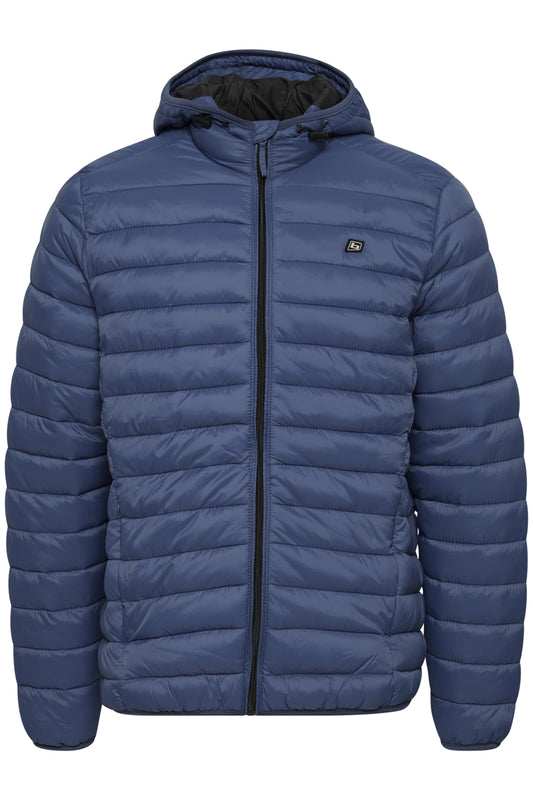 Blend Hooded Puffer Jacket - Blue