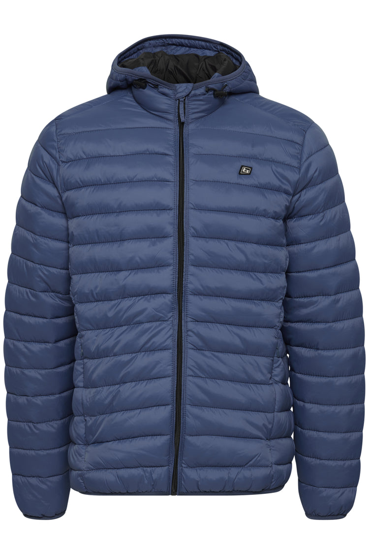 Blend Hooded Puffer Jacket - Blue