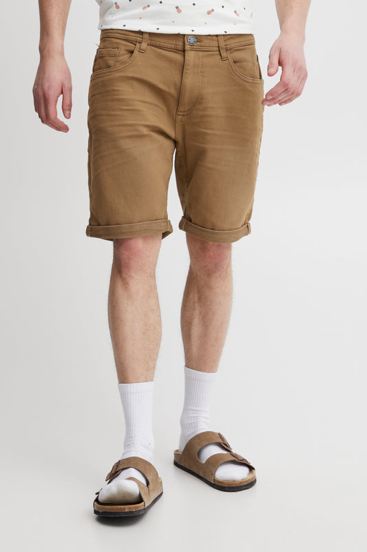 Blend Tan Stretch Denim Shorts