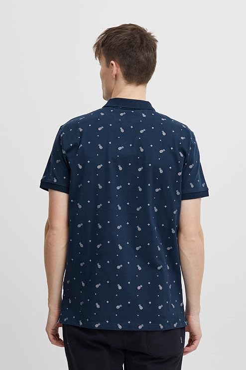 Blend He Navy Printed Polo