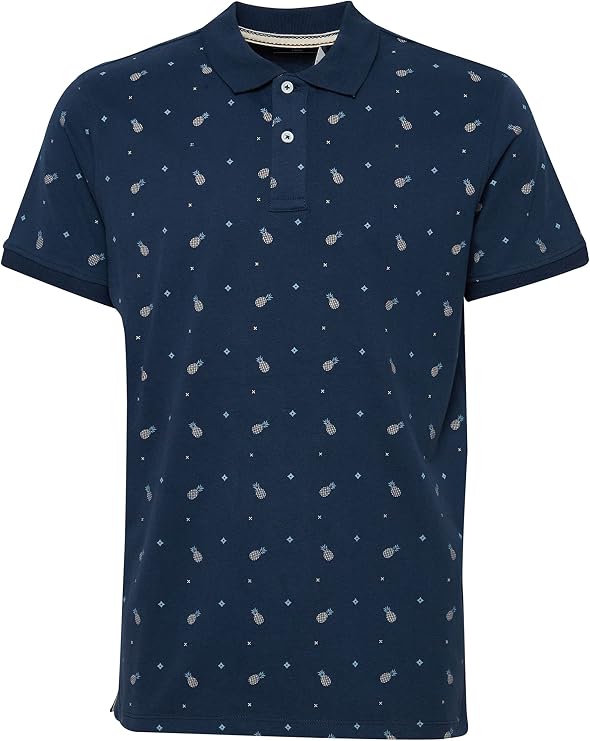 Blend He Navy Printed Polo