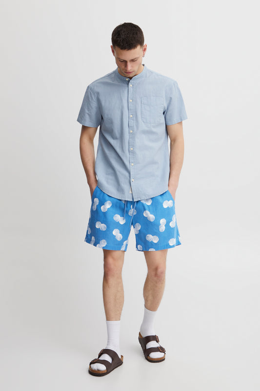 Blend Blue Print Relaxed Shorts