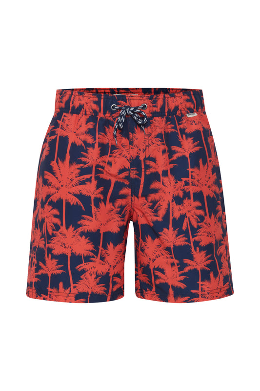 Blend Red Printed Swim Shorts