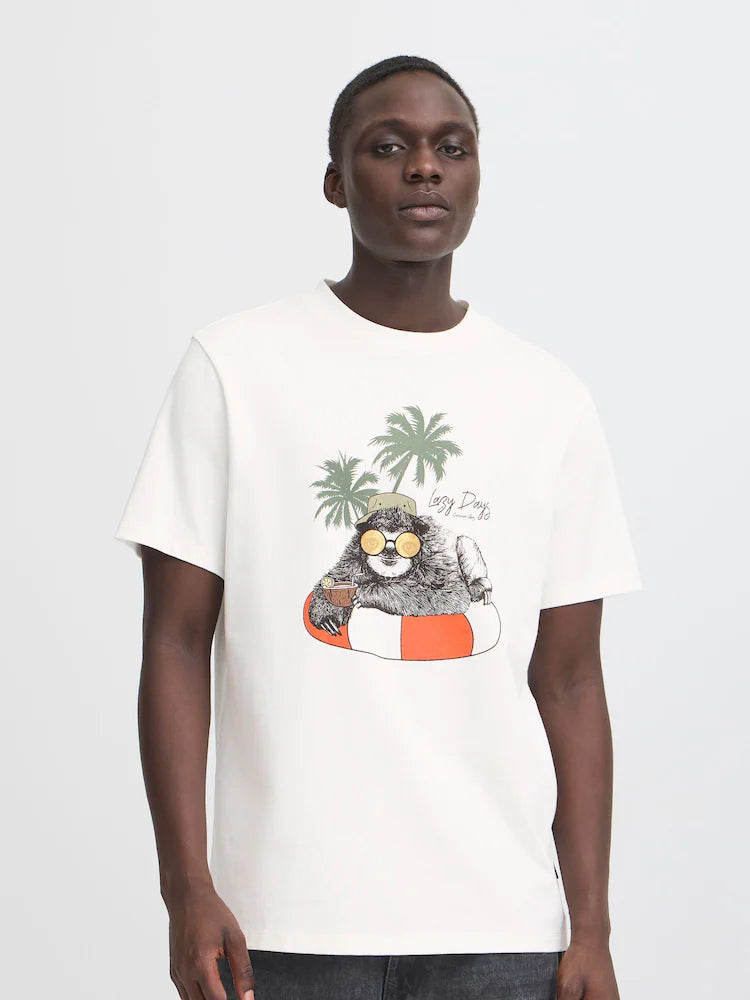 Blend Printed Tee - Wild (White)