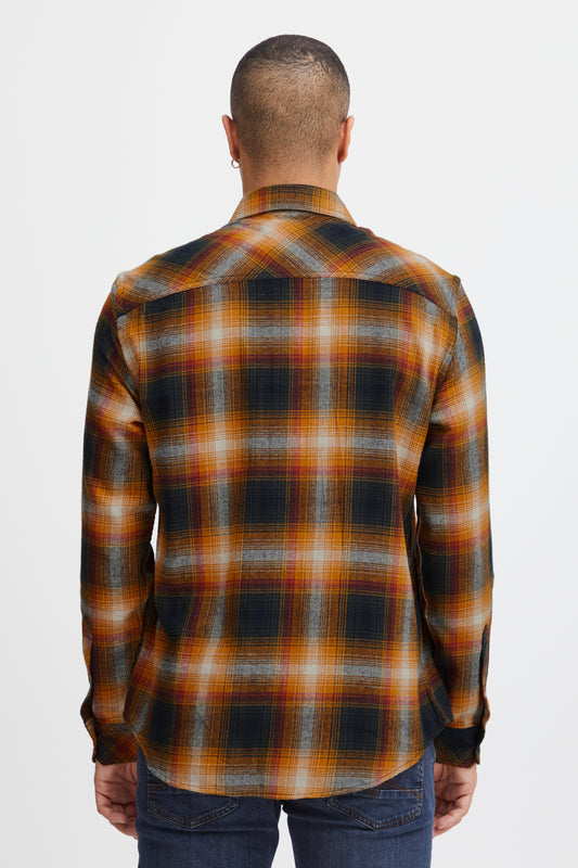 Blend Check Shirt - Black/Tan