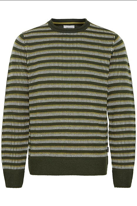 Blend Striped Sweater - Olive