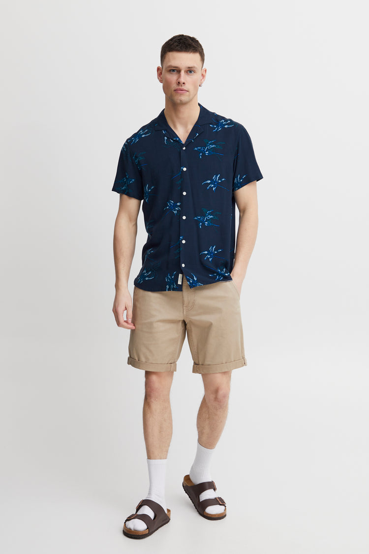 Blend Navy Tropical Short Sleeved Shirt