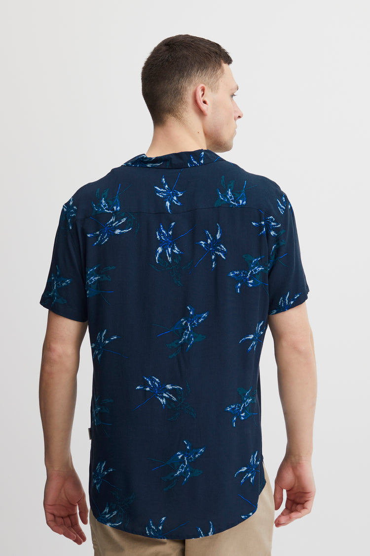 Blend Navy Tropical Short Sleeved Shirt