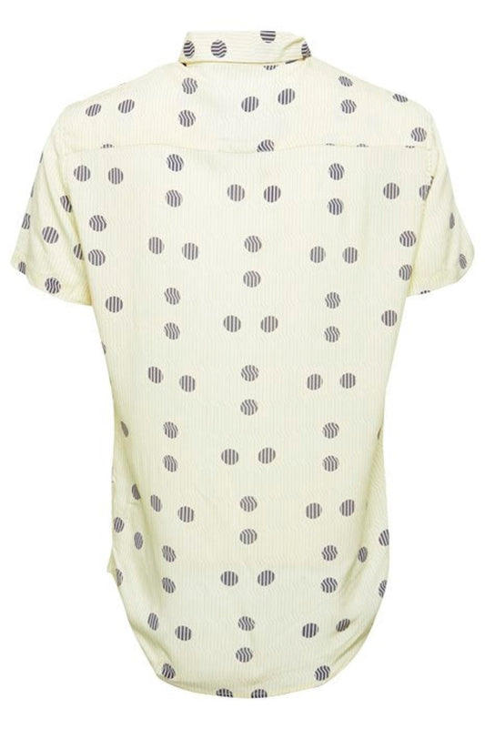 Blend Cream Print Short Sleeved Shirt