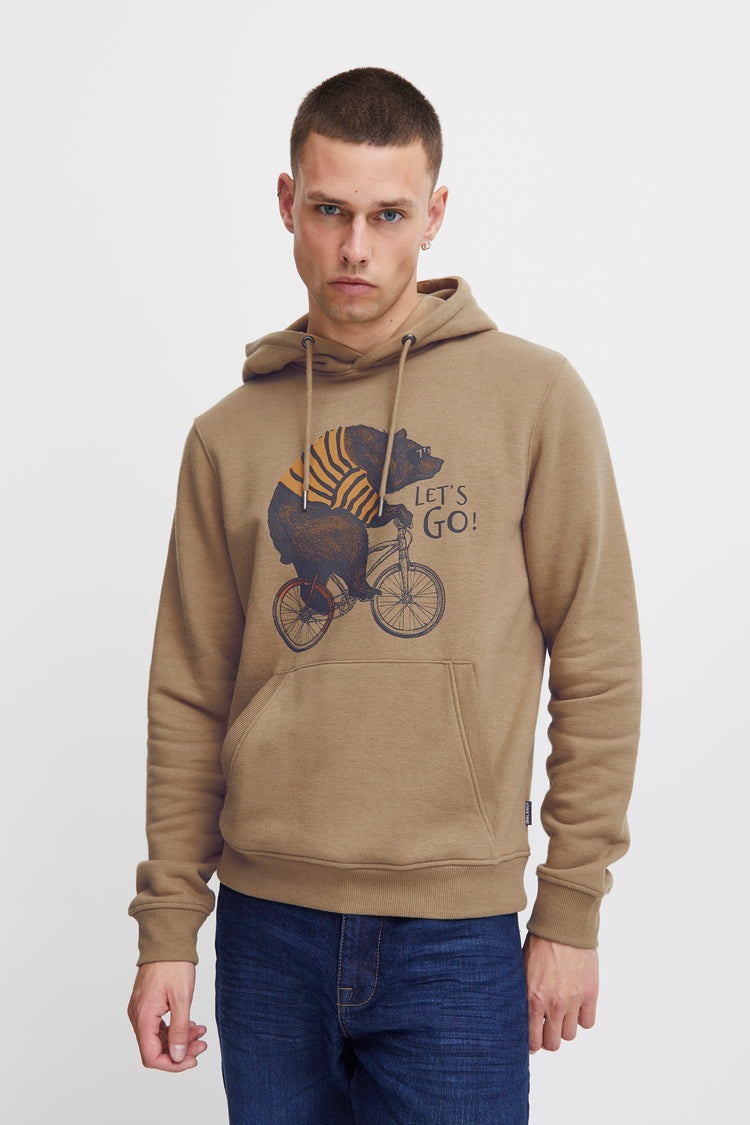 Blend Hooded Sweatshirt - Bear on Bike