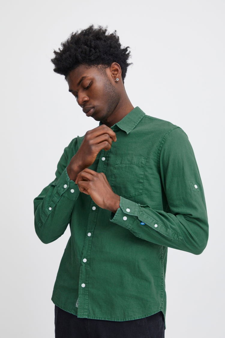 Blend Pocket Shirt | Pine Green