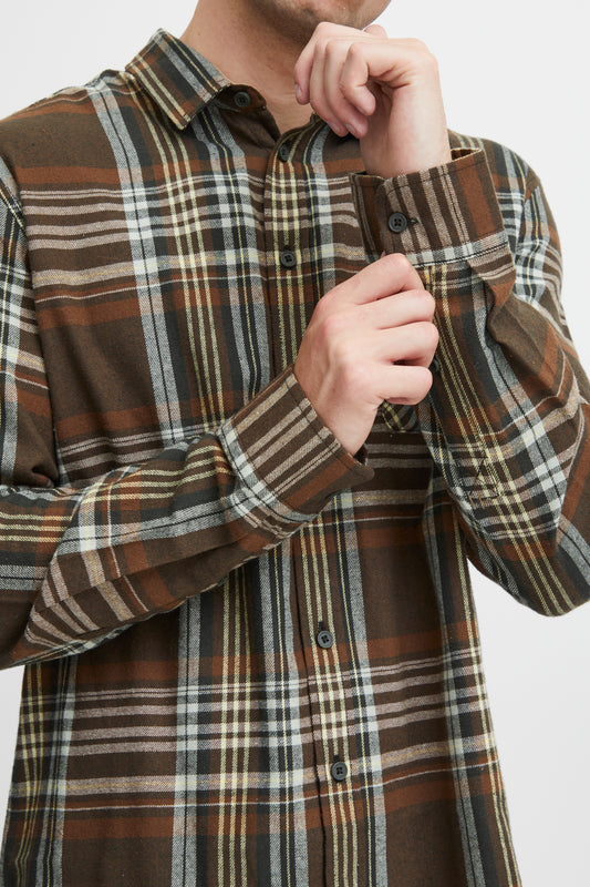 Blend Check Shirt - Brown/Green