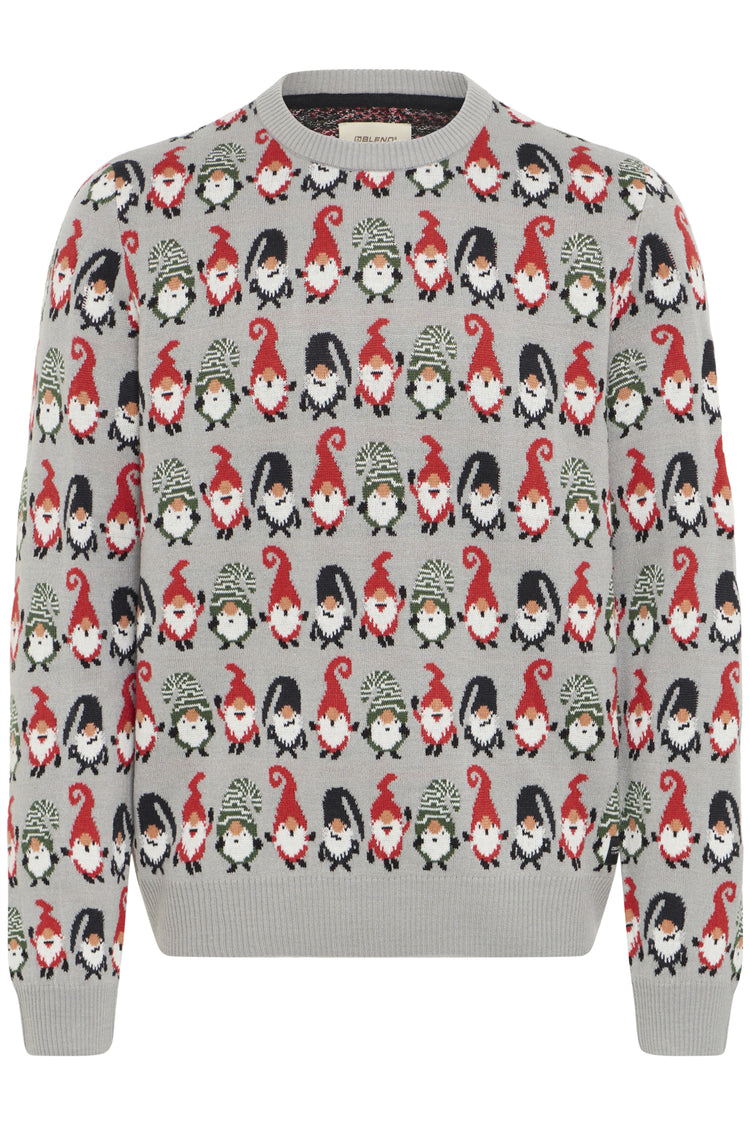 Blend He Christmas Memphis Pullover |Stone