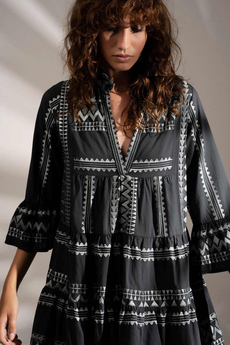 Aether Concept Charcoal Mini Dress