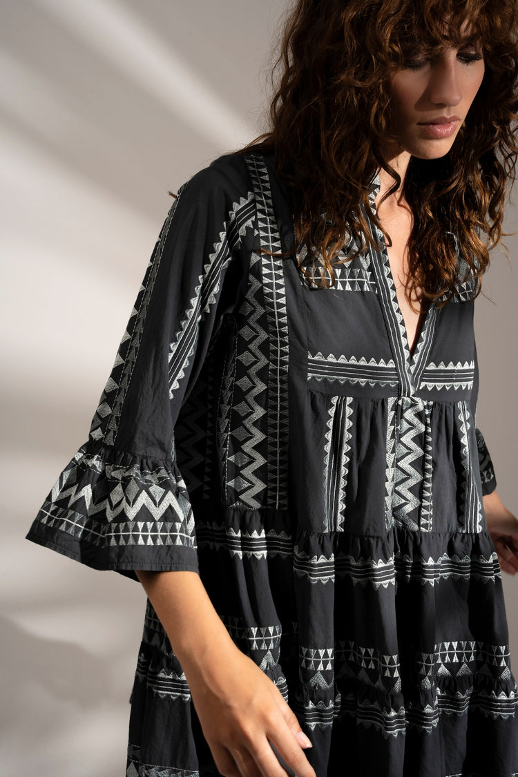 Aether Concept Charcoal Mini Dress