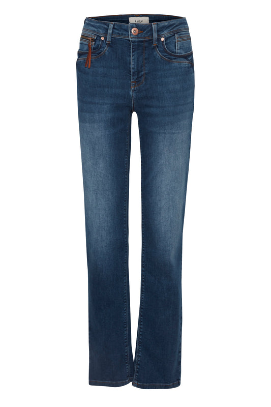 Pulz Karolina Jean  HWST Leg - Medium Blue L30