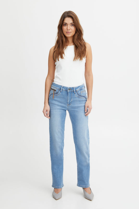 Pulz Karolina Jean  HWST Leg - Light Blue L30