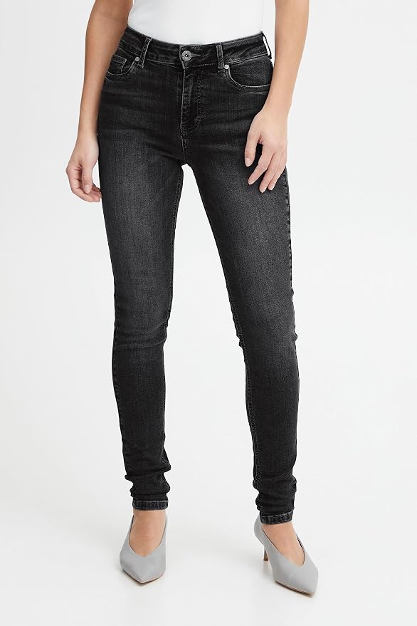 Pulz Joy Jeans Highwaist Skinny Leg | Black Denim