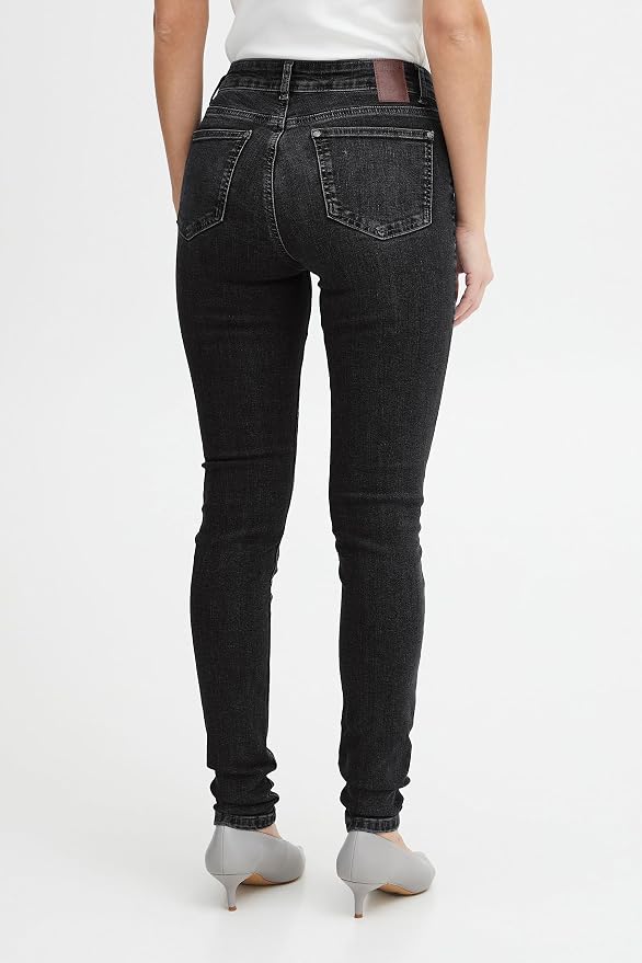 Pulz Joy Jeans Highwaist Skinny Leg | Black Denim