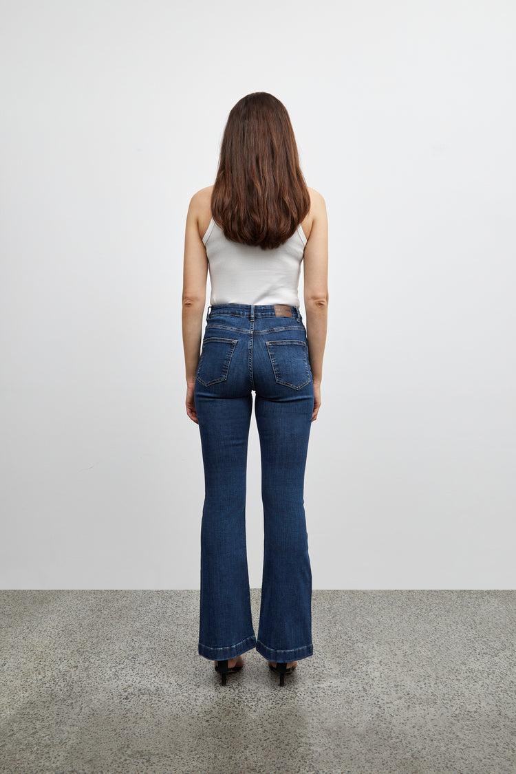 Pulz Becca Jeans | Dark Denim Blue