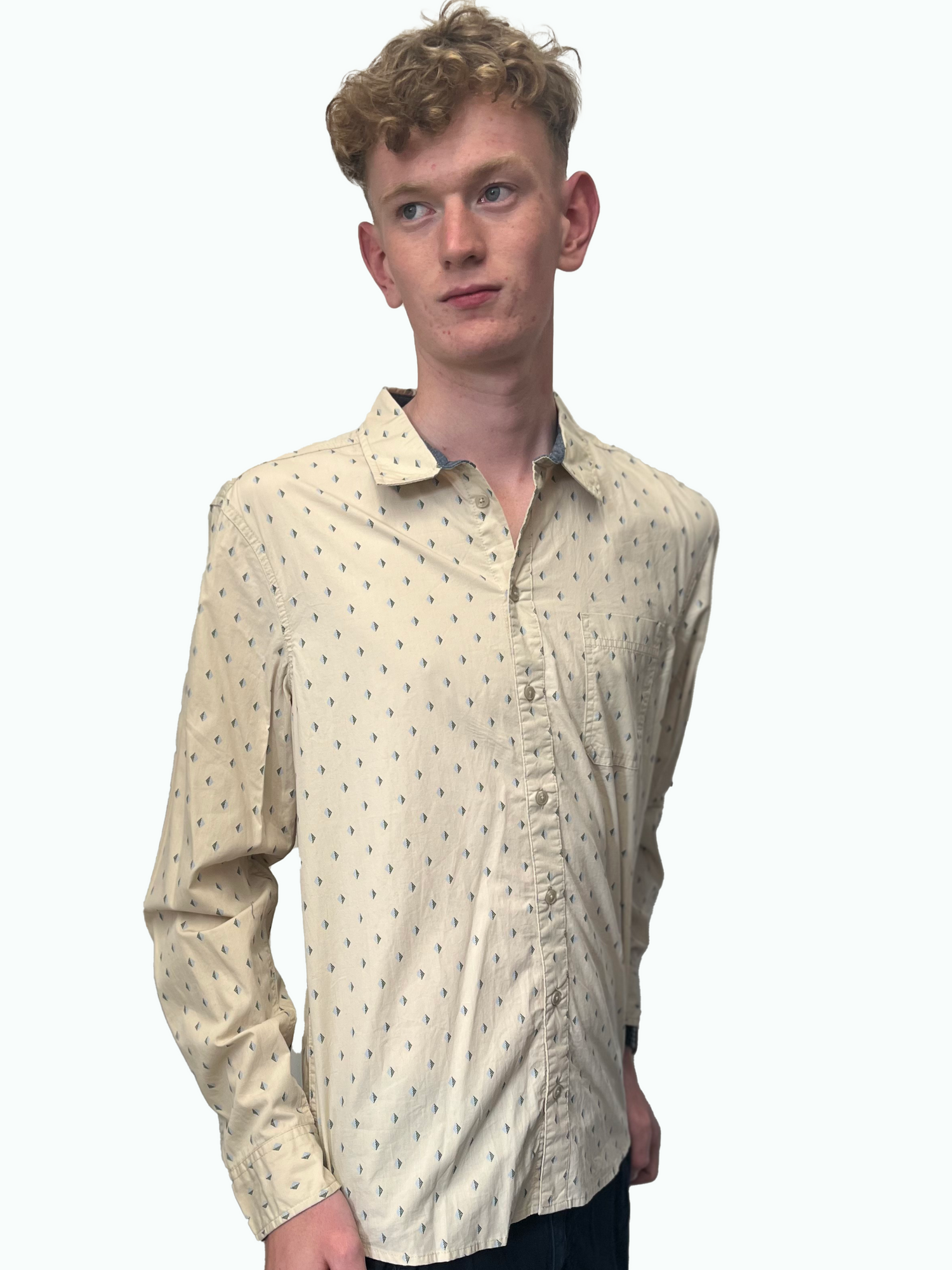 Blend Slim Fit Shirt - Cream Hills Boutique Blend Slim Fit Shirt - Cream Hills Boutique
