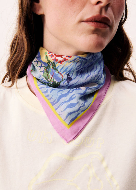 FRNCH Canoa Scarf | Bord de l'eau print