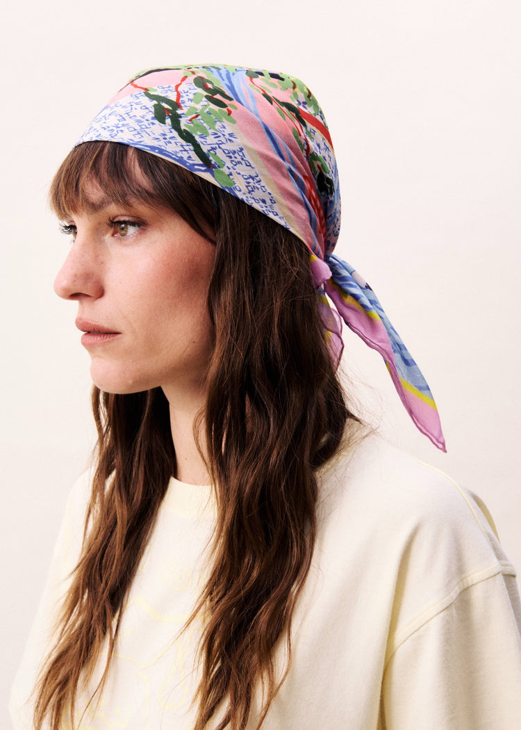 FRNCH Canoa Scarf | Bord de l'eau print