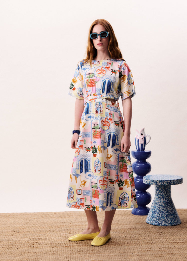 FRNCH Perle Dress | Bord de l'eau print