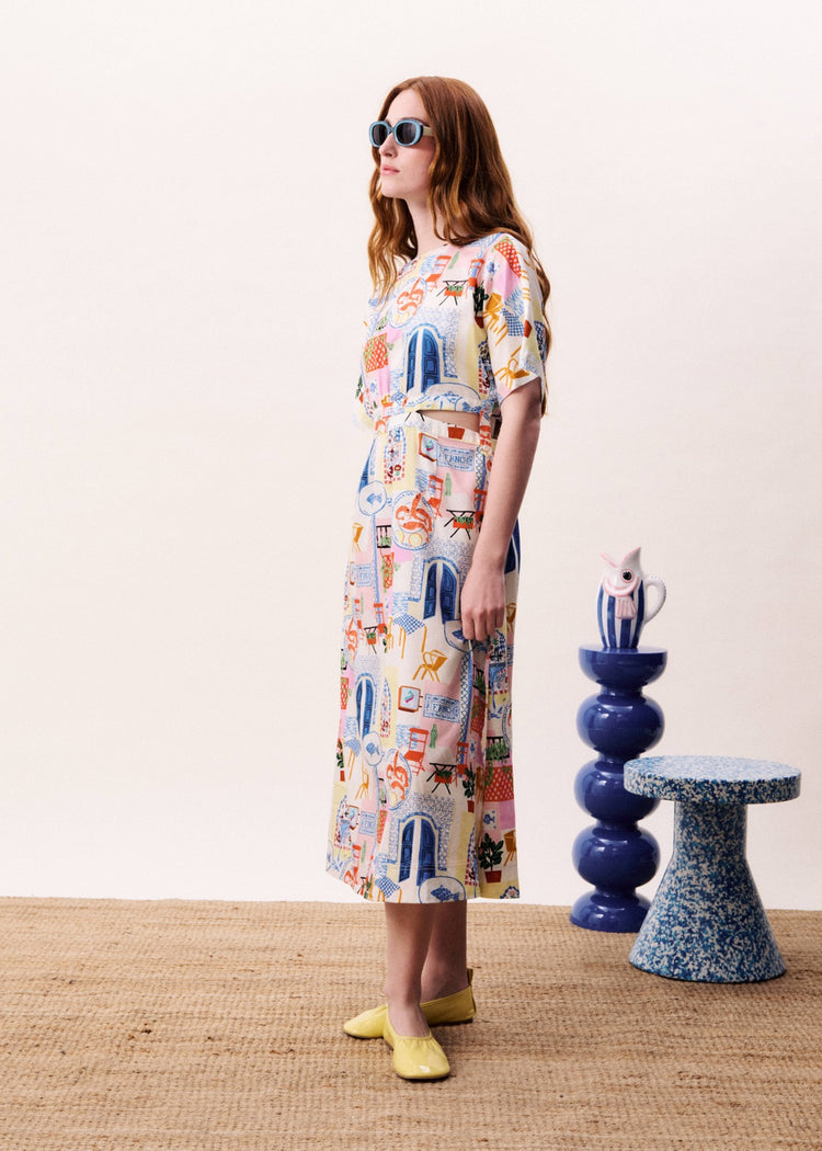 FRNCH Perle Dress | Bord de l'eau print