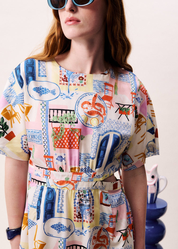 FRNCH Perle Dress | Bord de l'eau print