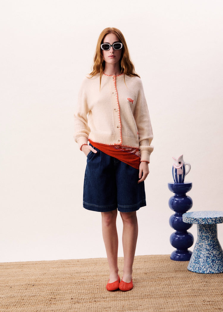 FRNCH Abyssal Bermuda - denim blue