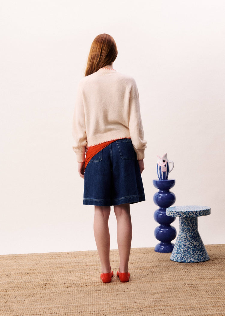 FRNCH Abyssal Bermuda - denim blue