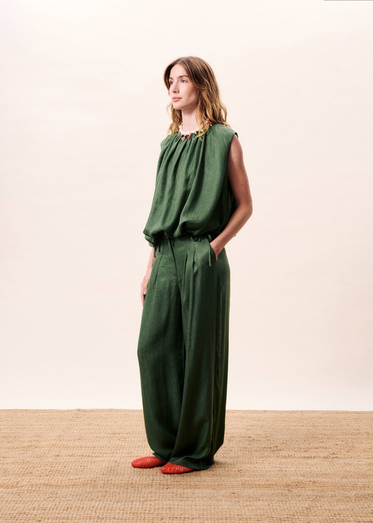 FRNCH Lucina Pants in green
