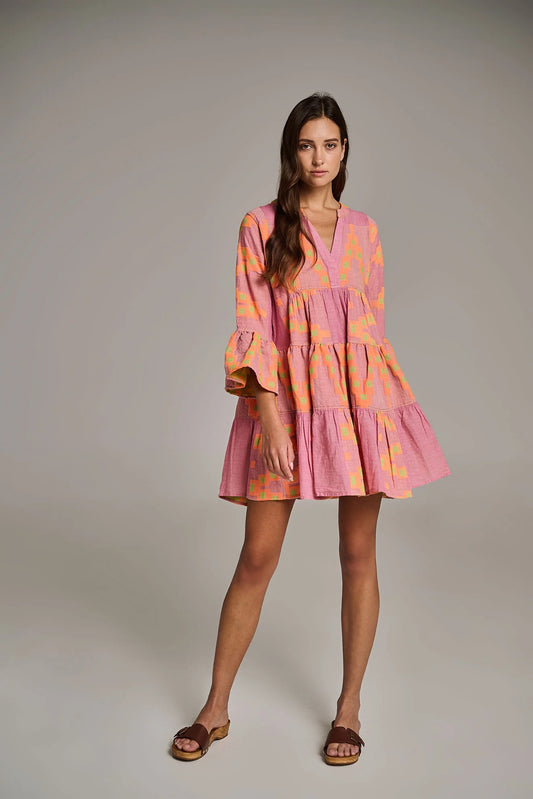 Devotion Twins Pink/Orange Short Ella Dress