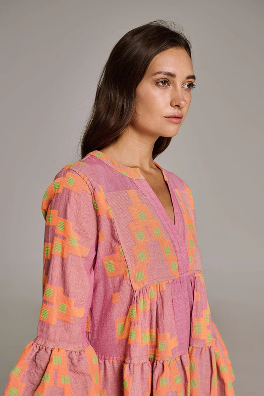 Devotion Twins Pink/Orange Short Ella Dress
