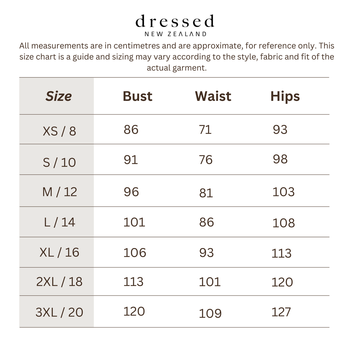 Size Guide