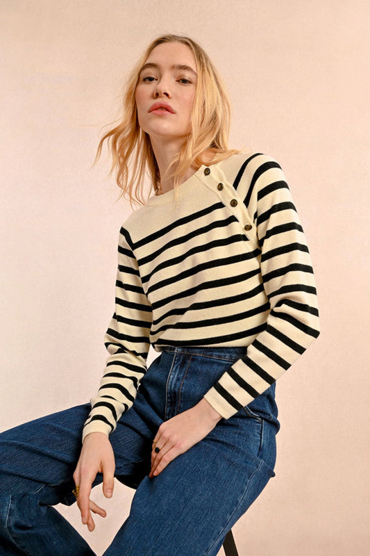 Molly Bracken White Knitted Sweater