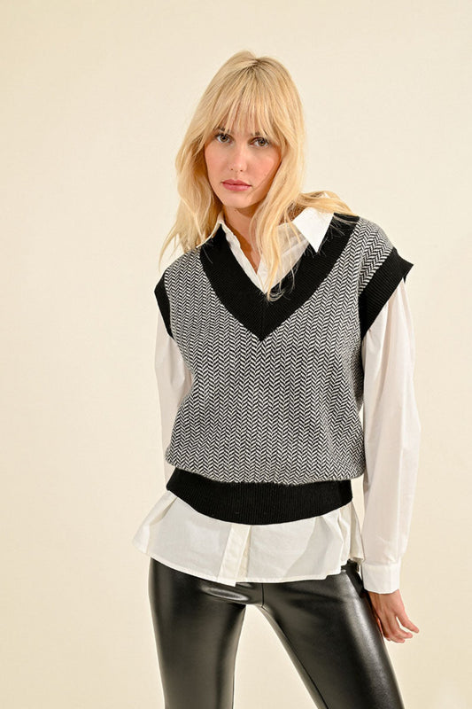Lili Sidonio Knitted Sleeveless Sweater