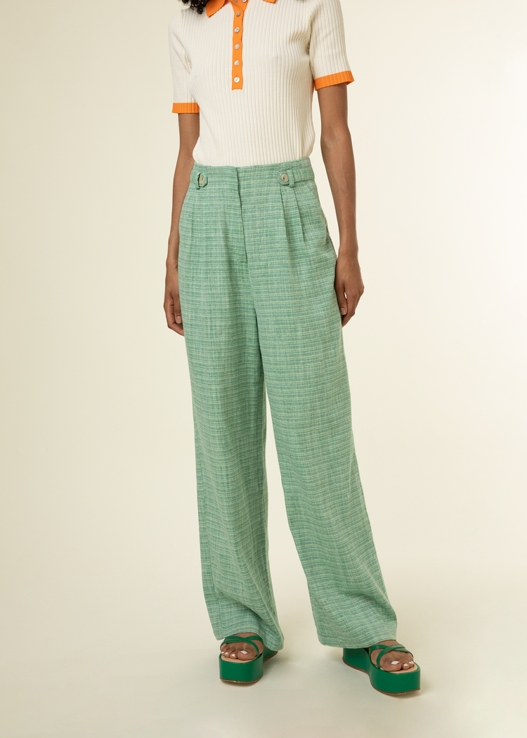 FRNCH Picpus Wide Trousers - Emerald