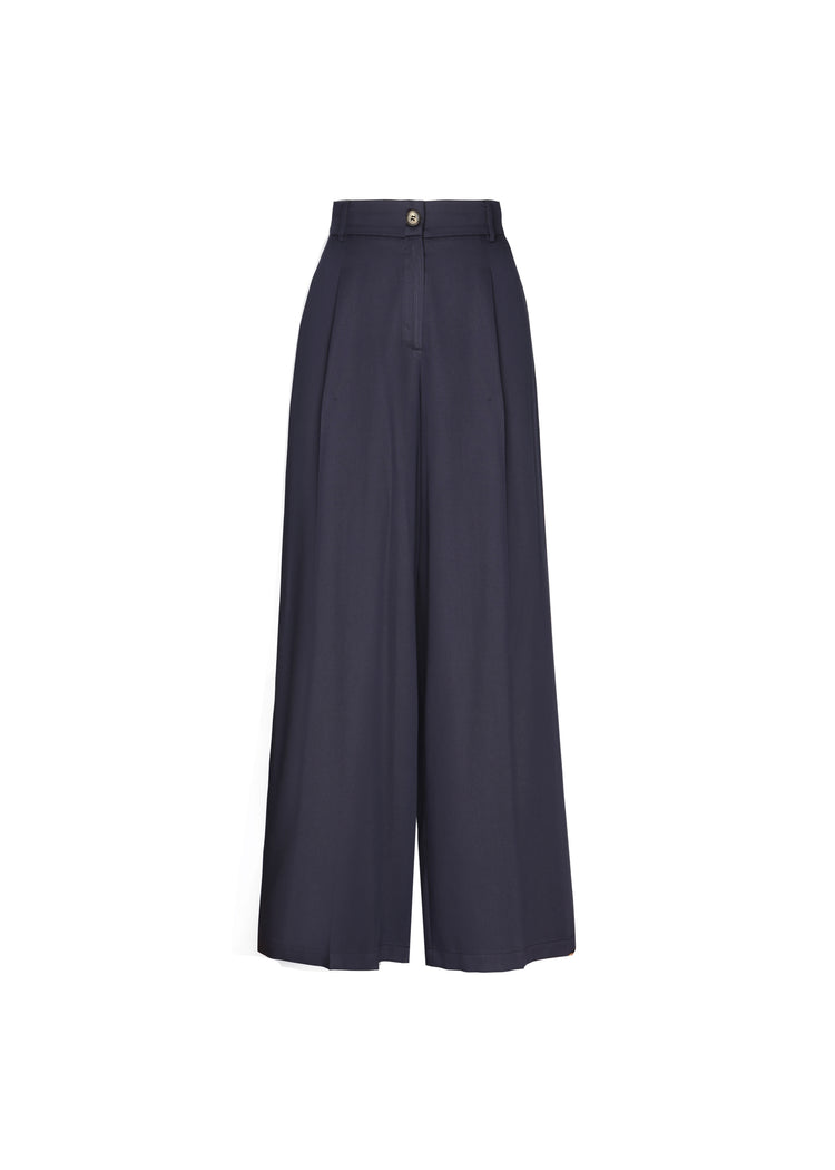 FRNCH Philo Wide Trousers - Blue