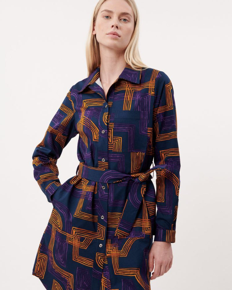 FRNCH Alouette Dress Maze Print Hills Boutique