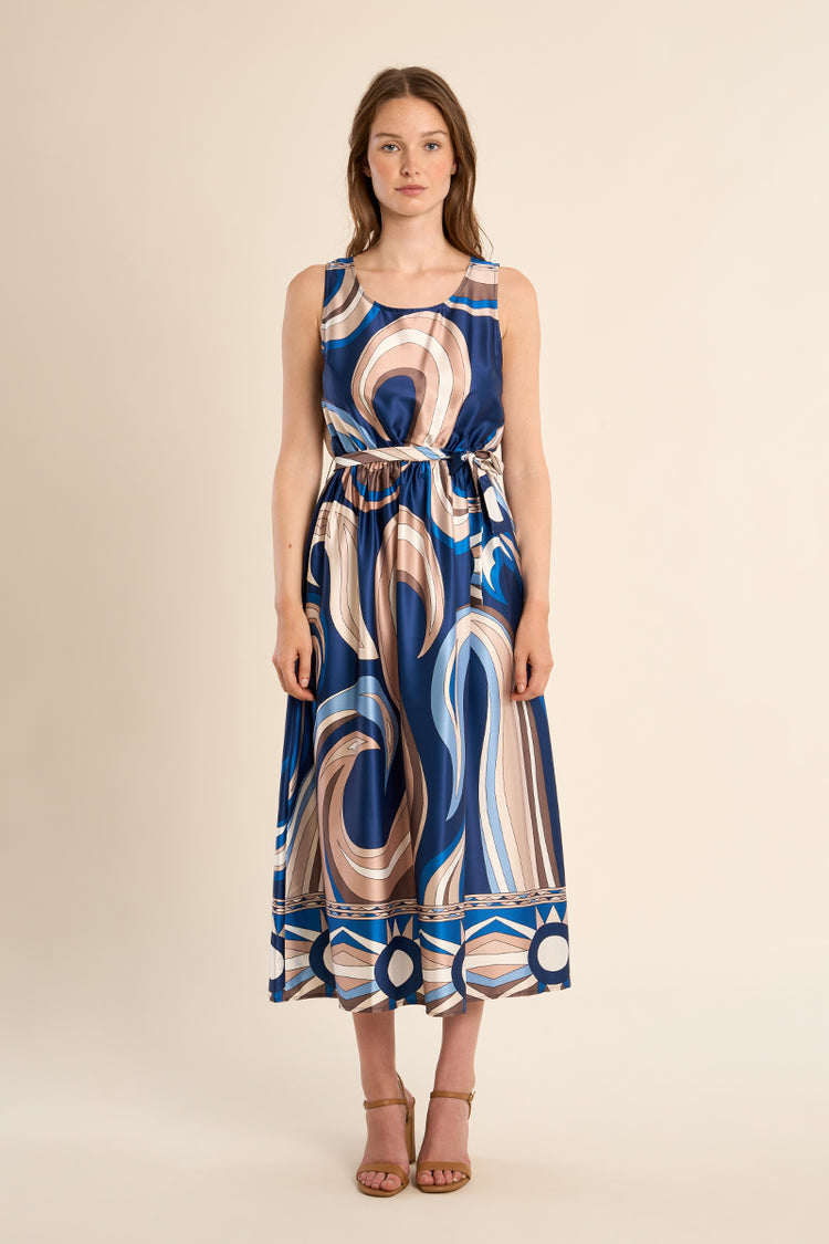 Molly Bracken Woven Dress | Navy Athena Print